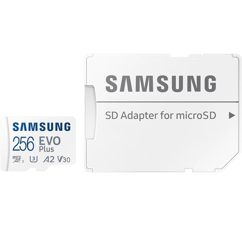 Карта памяти MicroSD 256GB Samsung Evo+, UHS-I 130MB/s, Class 10 + SD Adapter (MB-MC256KA/RU) - фото #5, Technodom.kz