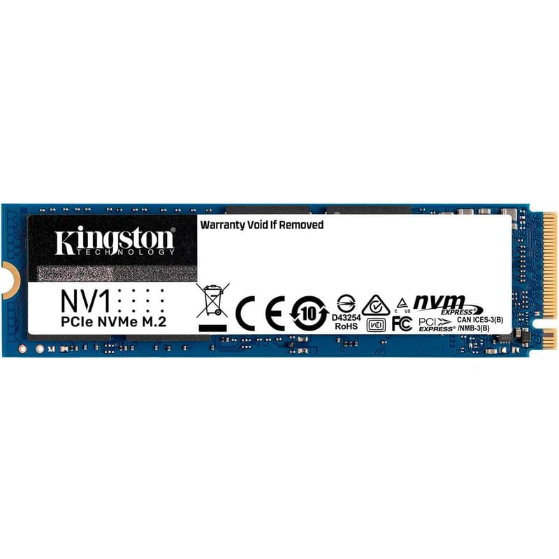 Внутренний SSD M.2 2280 2000G Kingston NV1 PCIe 3.0 x4 NVMe 3D TLC (SNVS/2000G) - фото #0, Technodom.kz