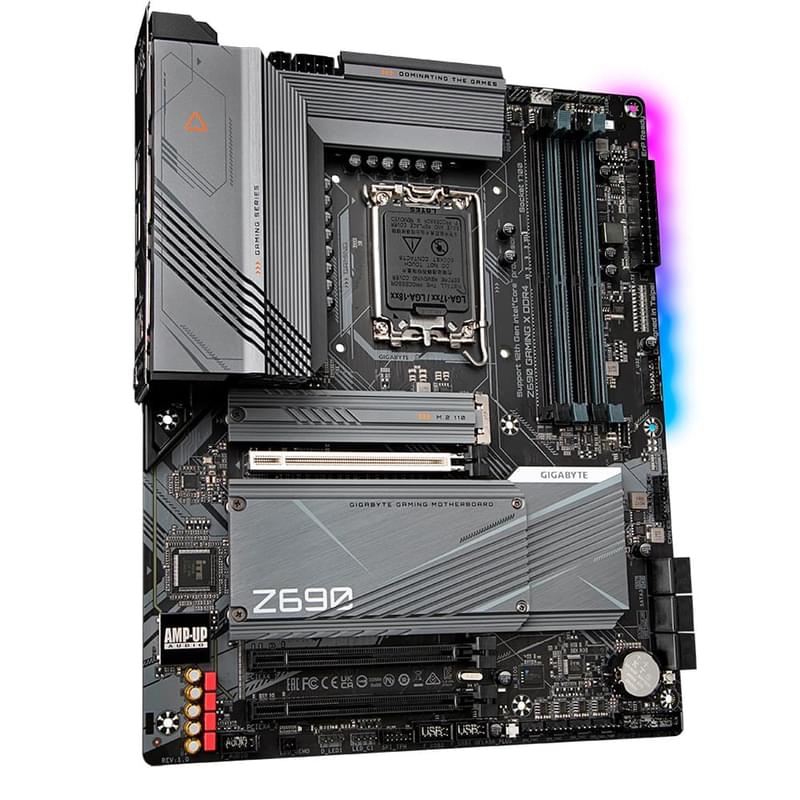 Материнская плата Gigabyte Z690 GAMING X DDR4 LGA1700 4DDR4 PCI-E 3x16 (HDMI+DP) ATX - фото #1, Technodom.kz