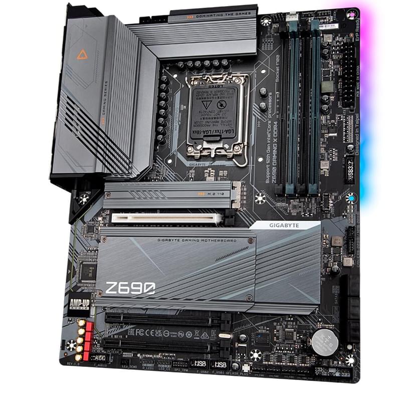 Материнская плата Gigabyte Z690 GAMING X DDR4 LGA1700 4DDR4 PCI-E 3x16 (HDMI+DP) ATX - фото #2, Technodom.kz