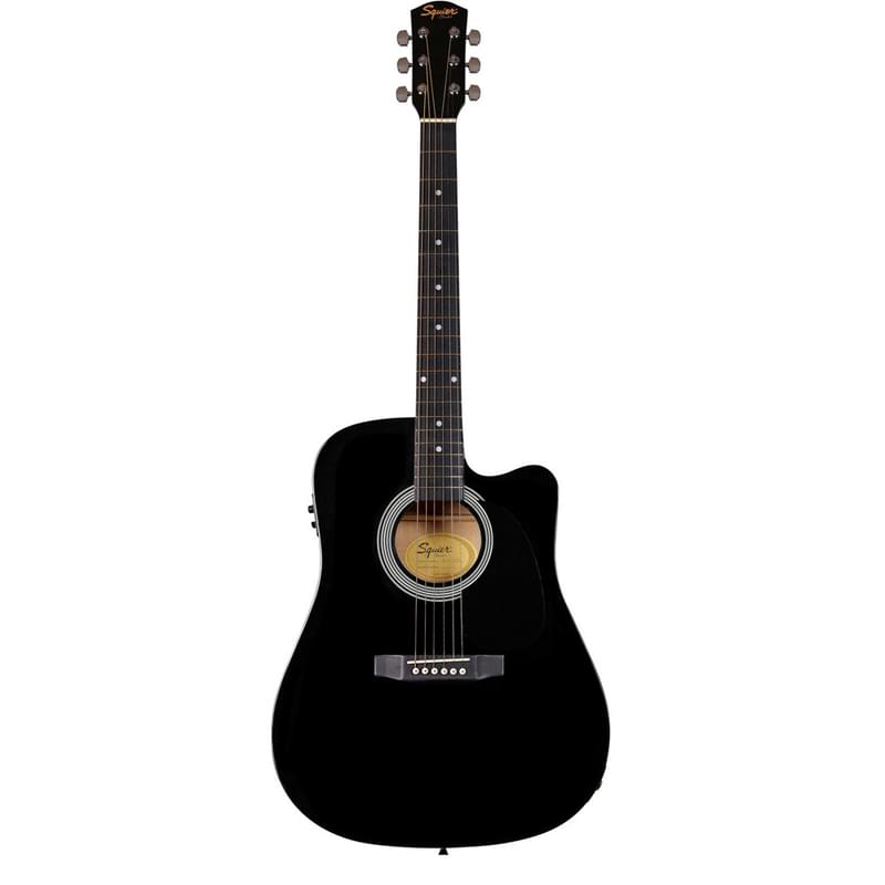 Электроакустическая Гитара SQUIER SA-105CE Dreadnought Black W/Fishman Preamp - фото #0, Technodom.kz