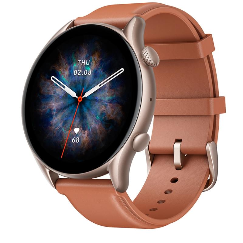 Смарт-часы Amazfit GTR 3 Pro, Brown Leather (A2040) - фото #0, Technodom.kz
