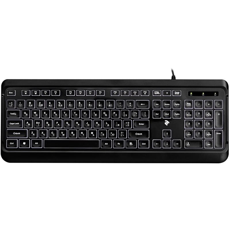Клавиатура проводная USB 2E KS120, Black (2E-KS120UB) - фото #0, Technodom.kz
