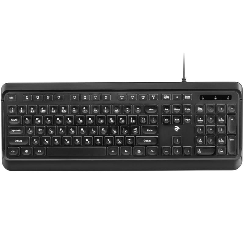 Клавиатура проводная USB 2E KS120, Black (2E-KS120UB) - фото #1, Technodom.kz