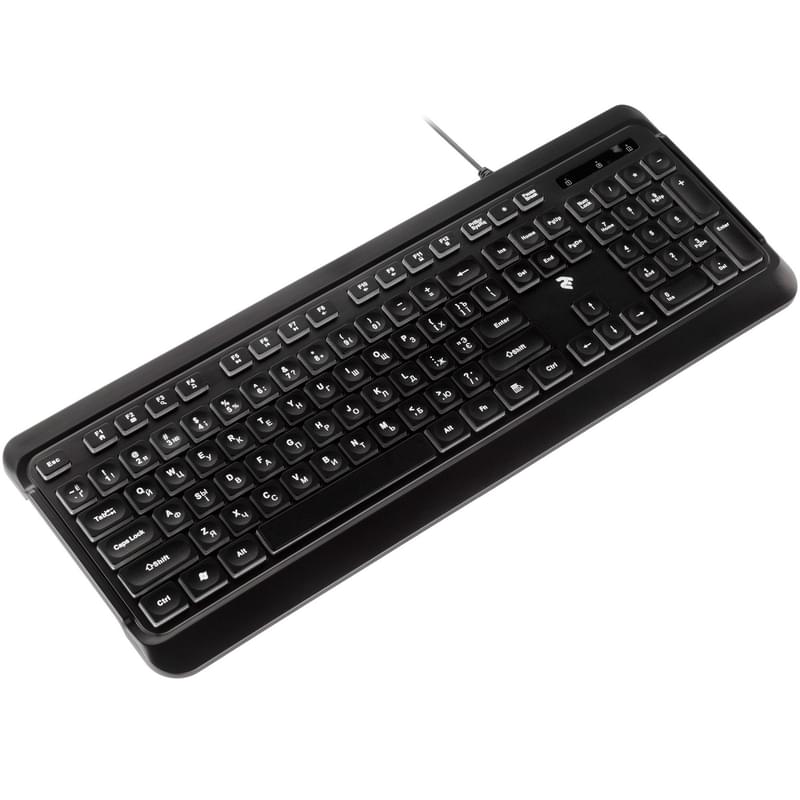 Клавиатура проводная USB 2E KS120, Black (2E-KS120UB) - фото #2, Technodom.kz