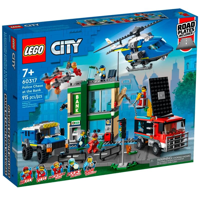 Конструктор LEGO City Полицейская погоня в банке (60317) - фото #0, Technodom.kz