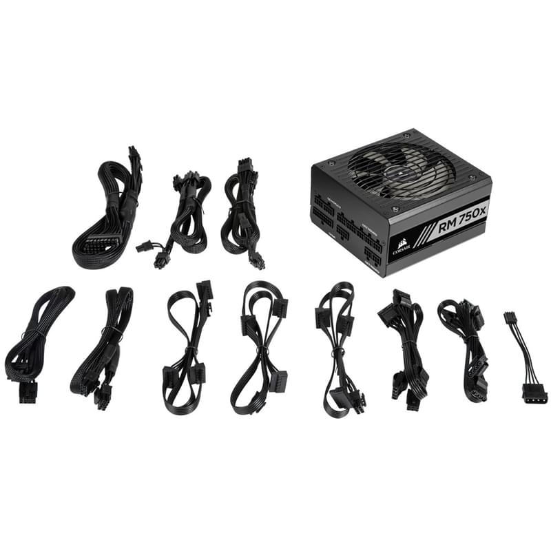 Блок питания 750W Corsair RM750x ATX 80 PLUS Gold 4x6+2pin, 2x4+4pin (CP-9020199-EU) - фото #5, Technodom.kz