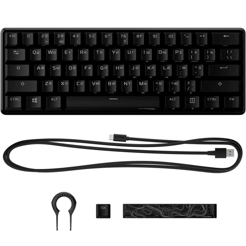 Игровая клавиатура HyperX Origins 60, Red Switch (HKBO1S-RB-RU/G) - фото #5, Technodom.kz