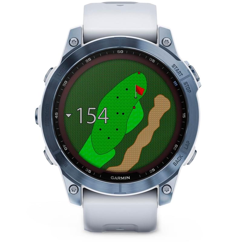 Смарт-часы Garmin Fenix 7 Sapphire Solar, Blue DLC Titanium with Whitestone Band (010-02540-25) - фото #7, Technodom.kz
