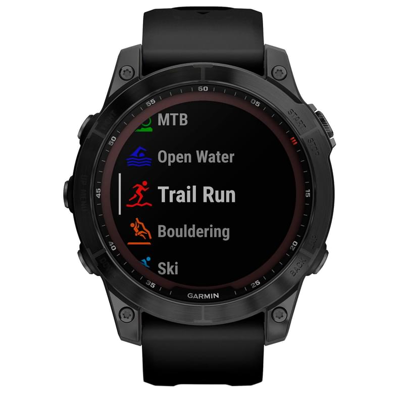 Смарт-часы Garmin Fenix 7 Sapphire Solar, Black DLC Titanium with Black Band (010-02540-35) - фото #3, Technodom.kz