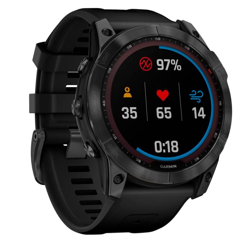 Смарт-часы Garmin Fenix 7X Solar, Slate Gray with Black Band (010-02541-01) - фото #1, Technodom.kz