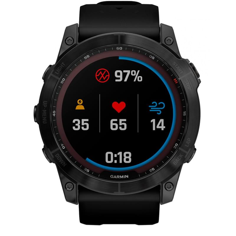 Смарт-часы Garmin Fenix 7X Sapphire Solar, Black DLC Titanium with Black Band (010-02541-23) - фото #1, Technodom.kz