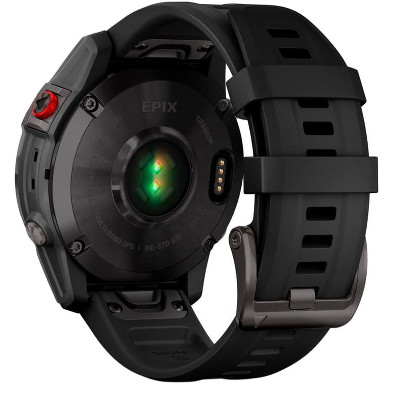 Смарт-часы Garmin EPIX gen 2, Sapphire, Black/Gray DLC Titanium with Silicone band (010-02582-11) - фото #4, Technodom.kz