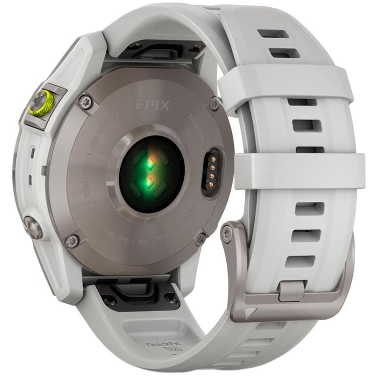 Смарт-часы Garmin EPIX gen 2, Sapphire, Carrera White/Titanium with Silicone Band (010-02582-21) - фото #4, Technodom.kz