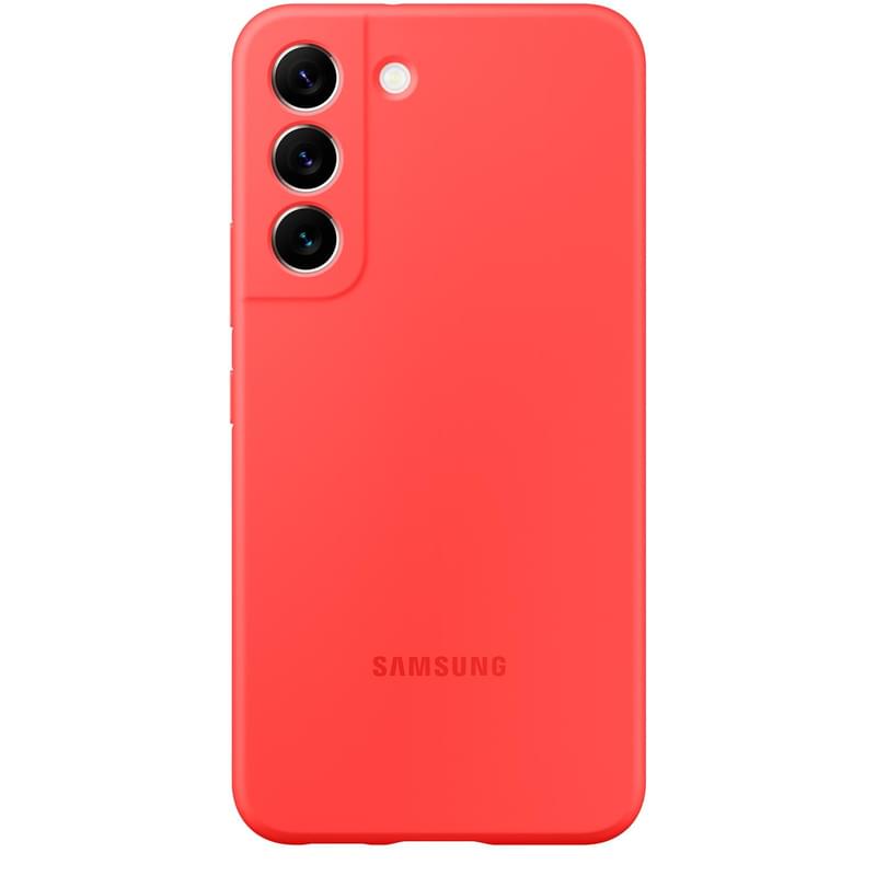 Чехол для Samsung Galaxy S22 Silicone Cover, Glow Red (EF-PS901TPEGRU) - фото #2, Technodom.kz