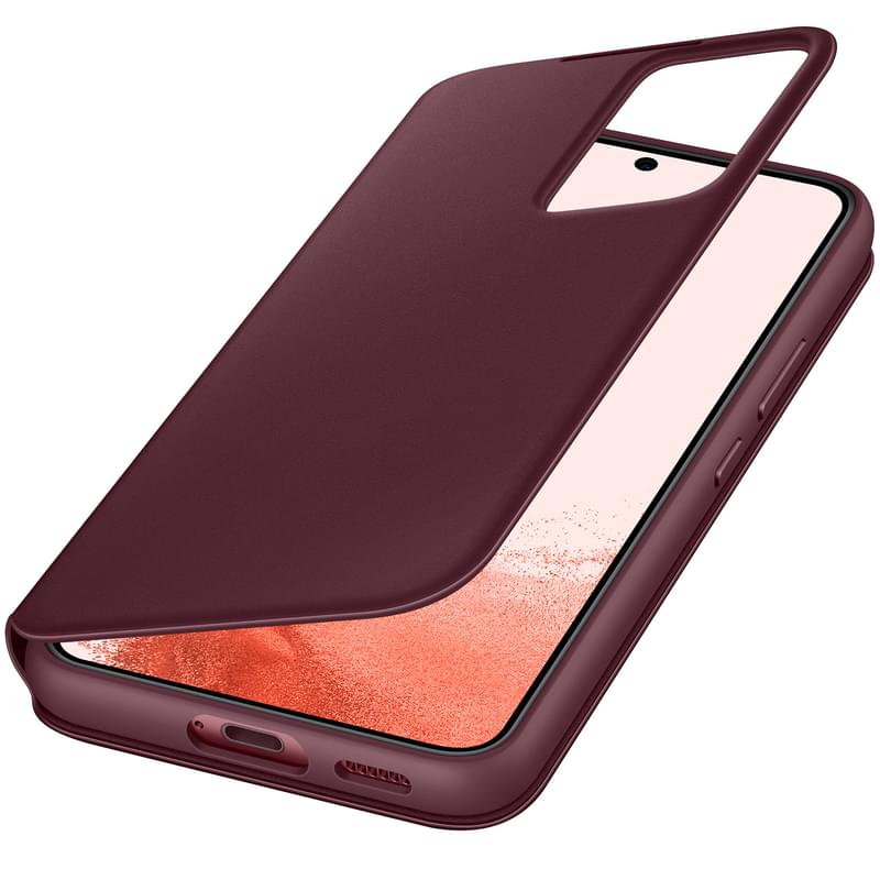 Чехол для Samsung Galaxy S22 Smart Clear View Cover, Burgundy (EF-ZS901CEEGRU) - фото #3, Technodom.kz