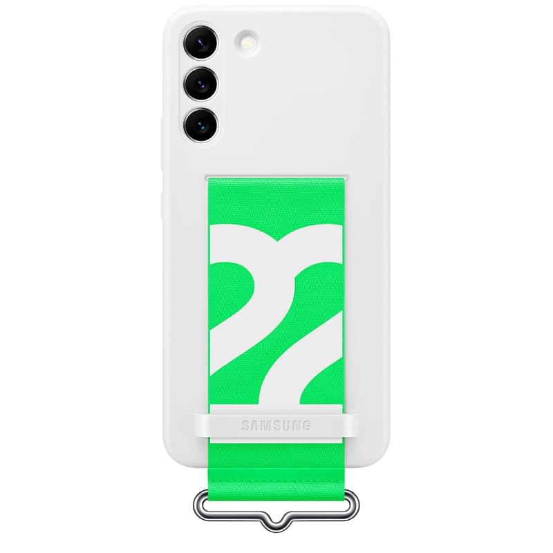 Samsung Galaxy S22+ Silicone with Strap Cover, White (EF-GS906TWEGRU) арналған тысқабы - фото #0, Technodom.kz