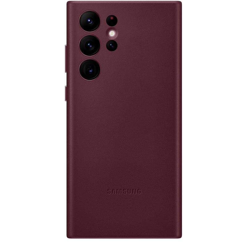 Чехол для Samsung Galaxy S22 Ultra Leather Cover, Burgundy (EF-VS908LEEGRU) - фото #2, Technodom.kz