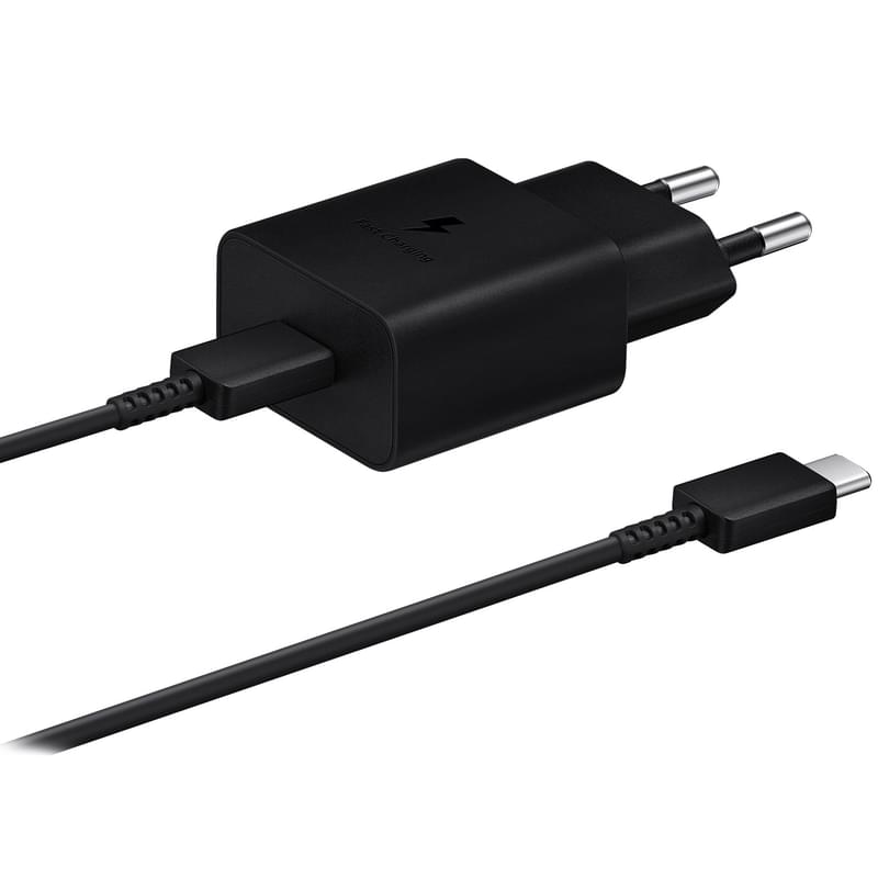 Адаптер питания Samsung, 1*Type-C 15Вт+Cable, Black (EP-T1510XBEGRU) - фото #1, Technodom.kz