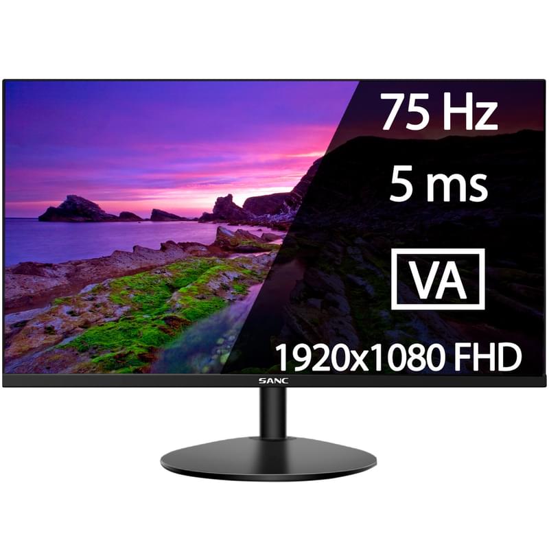 Монитор 21.5" Sanc M2292A 1920x1080 16:9 VA LED 75ГЦ (D-Sub+HDMI) Black - фото #0, Technodom.kz