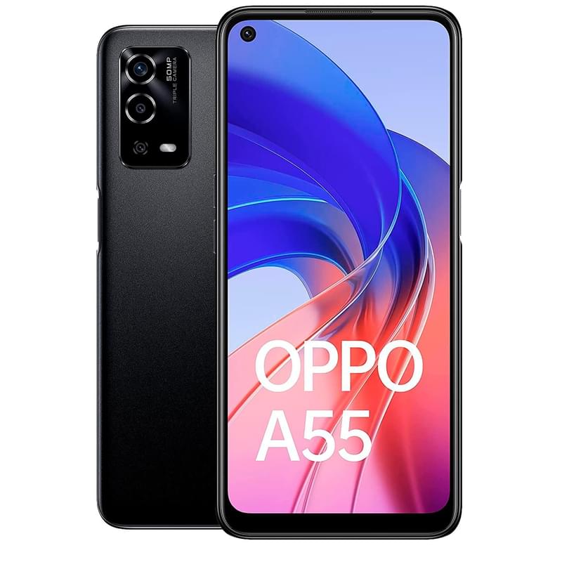 Смартфон OPPO A55 4/64GB Stellar Black - фото #0, Technodom.kz