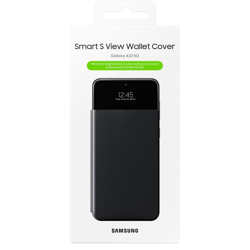 Чехол для Samsung Galaxy A33, Smart S View Wallet Cover, Black (EF-EA336PBEGRU) - фото #6, Technodom.kz