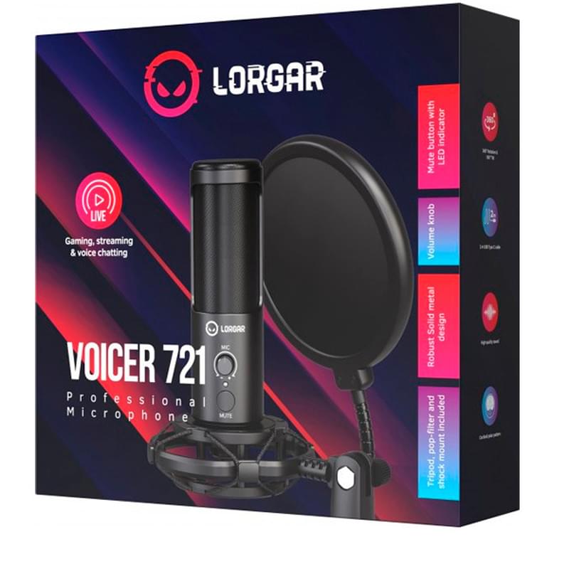 Микрофон игровой Lorgar 721 USB-C (LRG-CMT721) - фото #5, Technodom.kz