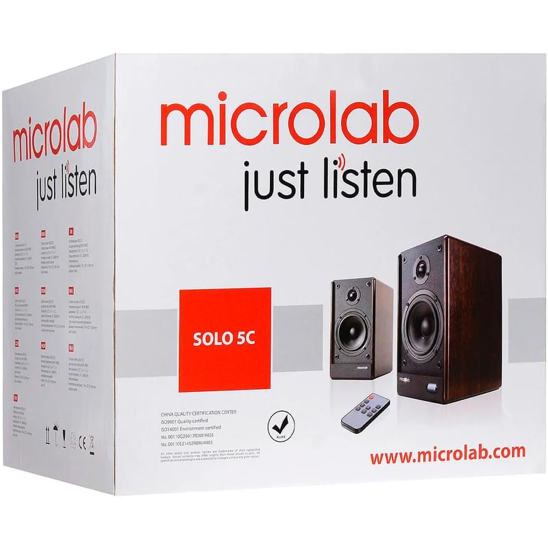 Колонки 2.0 Microlab SOLO 5C, Dark Wood - фото #4, Technodom.kz