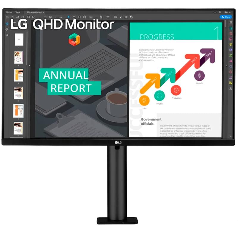 Монитор 27" LG 27QN880-B 2560x1440 16:9 IPS 75ГЦ (2HDMI+DP+Type-C) Black - фото #1, Technodom.kz