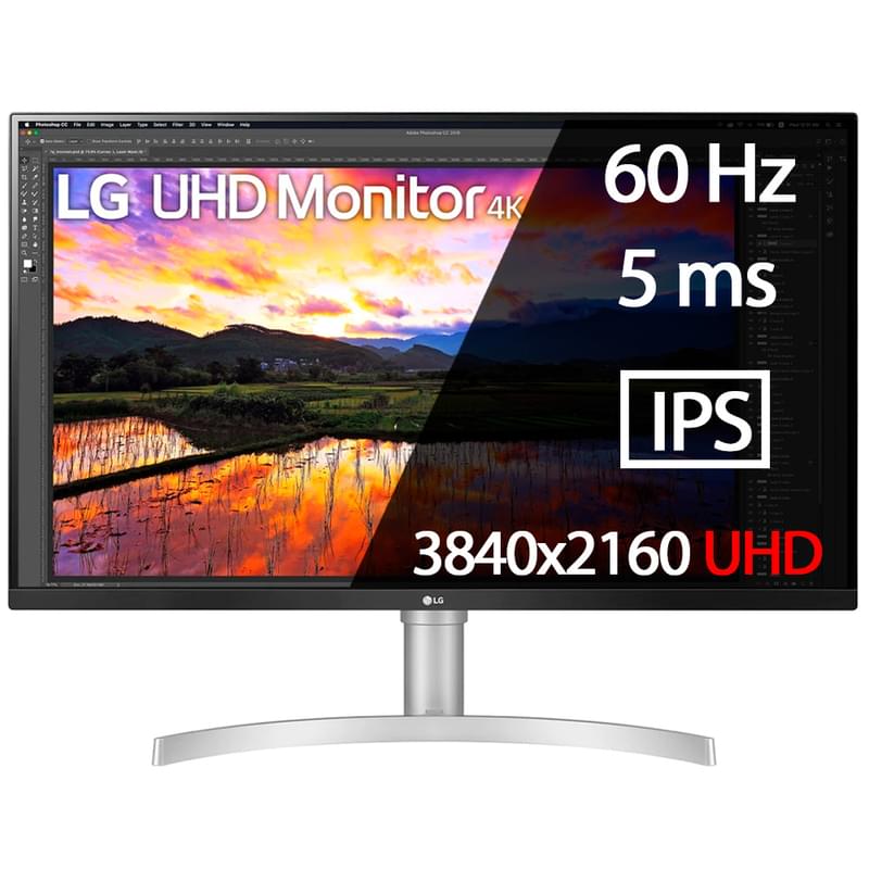 Монитор 32" LG 32UN650-W 3840×2160 16:9 IPS 60ГЦ (2HDMI+DP) White - фото #0, Technodom.kz