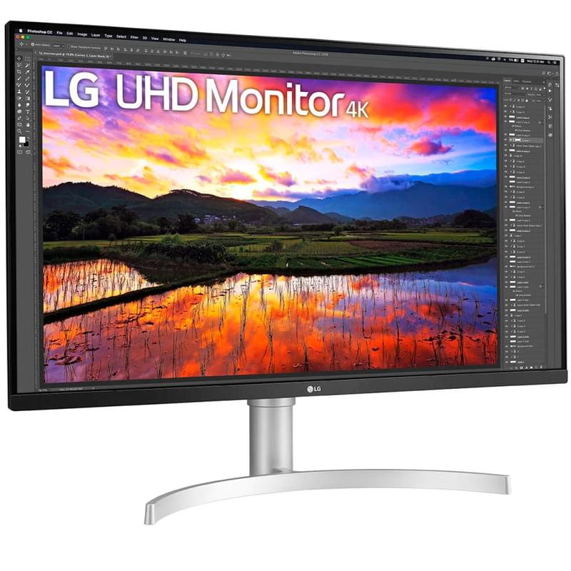 32" LG 32UN650-W Мониторы 3840×2160 16:9 IPS 60ГЦ (2HDMI+DP) White - фото #1, Technodom.kz