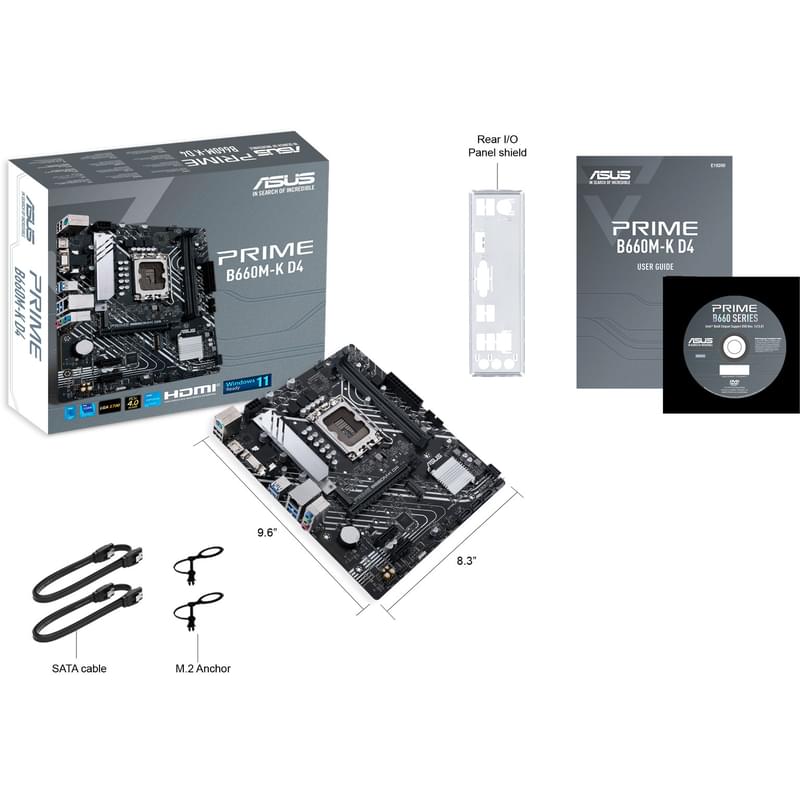 Материнская плата Asus PRIME B660M-K D4 LGA1700 2DDR4 PCI-E 1x16 2x1 (HDMI+VGA) mATX - фото #6, Technodom.kz