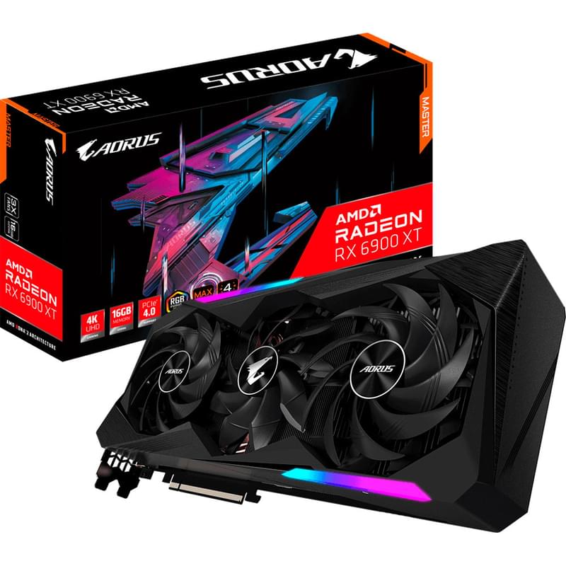 Gigabyte RX бейнекартасы 6900 XT AORUS MASTER 16GB 256bit/G6 (2HDMI+2DP)(GV-R69XTAORUS M-16GD) - фото #8, Technodom.kz