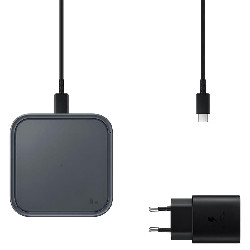 Беспроводное зарядное устройство Wireless Charger Pad 15W+Адаптер, Samsung, Черный (EP-P2400TBRGRU) - фото #7, Technodom.kz
