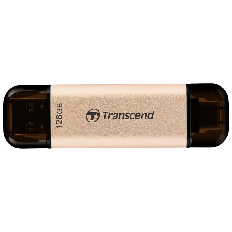 USB Флешка 128GB Transcend JetFlash 930C Type-A/Type-C 3.2 Gen 1 (3.1) Gold Металл (TS128GJF930C) - фото #0, Technodom.kz