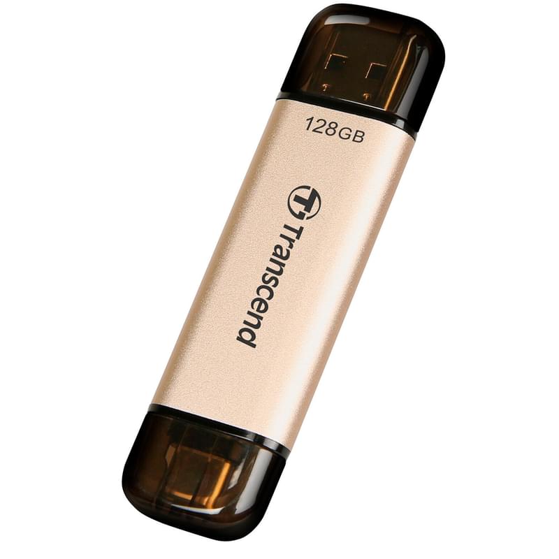 USB Флешка 128GB Transcend JetFlash 930C Type-A/Type-C 3.2 Gen 1 (3.1) Gold Металл (TS128GJF930C) - фото #6, Technodom.kz