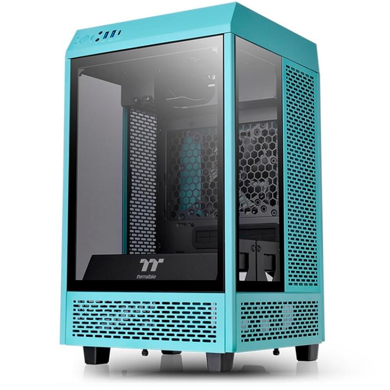 ПК корпус Thermaltake The Tower 100 MiniTower, window, Turquoise mITX (CA-1R3-00SBWN-00) - фото #4, Technodom.kz