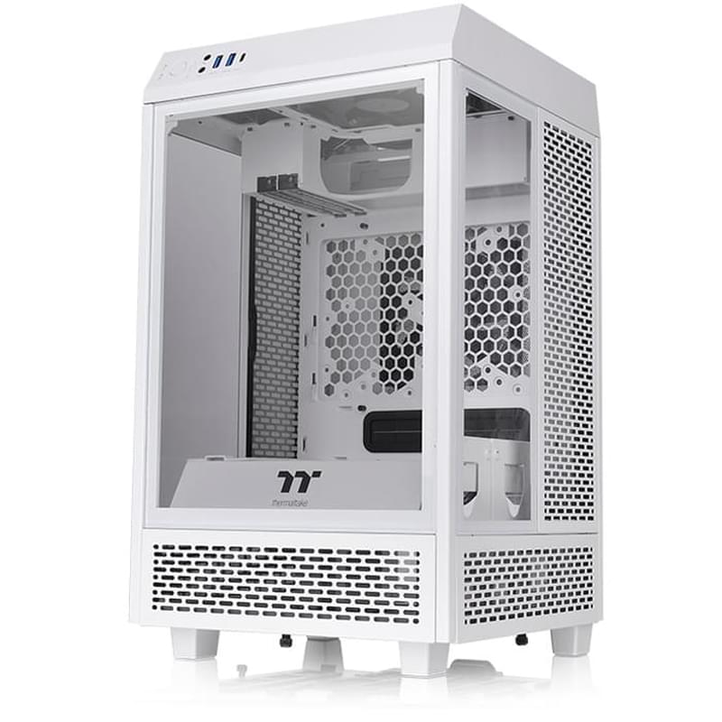 ПК корпус Thermaltake The Tower 100 MiniTower, window, White mITX (CA-1R3-00S6WN-00) - фото #4, Technodom.kz