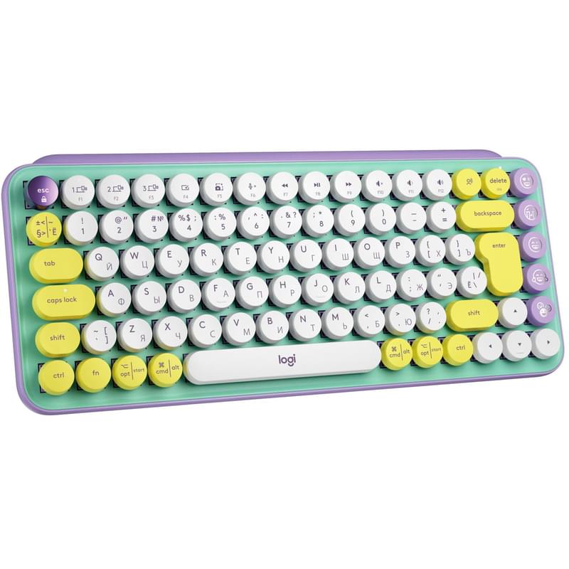 Клавиатура беспроводная USB/BT Logitech POP Keys, Mint (920-010717) - фото #1, Technodom.kz