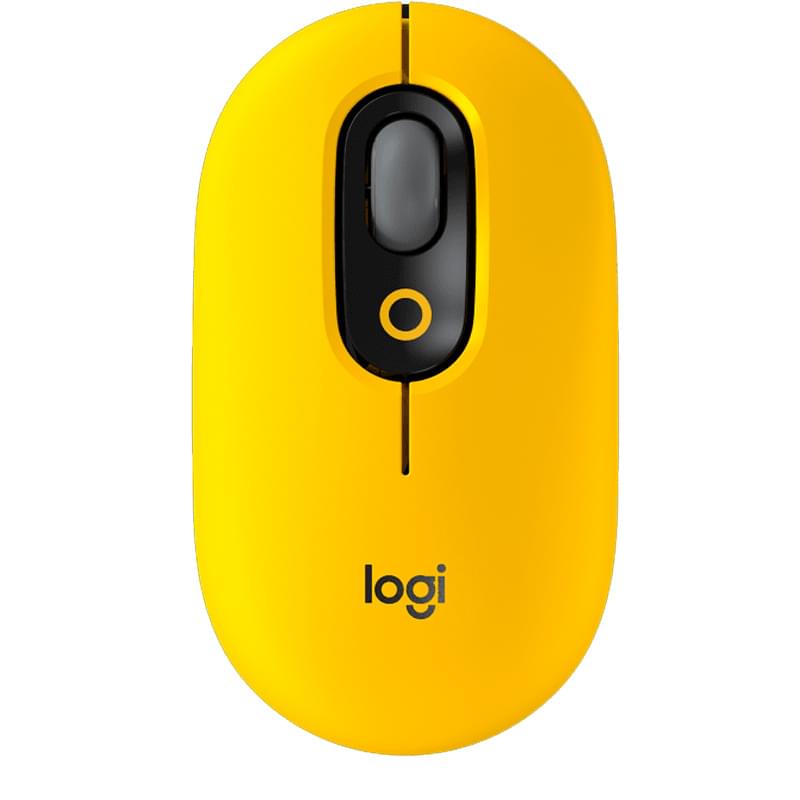 Сымсыз тінтуір USB/BT Logitech POP Mouse, Yellow (910-006546) - фото #0, Technodom.kz