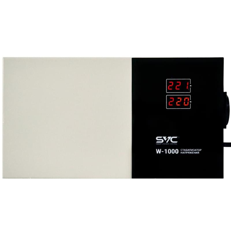 Стабилизатор SVC W-1000, 1000VA/1000Вт, AVR: 140-260В, 1Schuko, LED, 1.35 м (SVC-W-1000) - фото #0, Technodom.kz