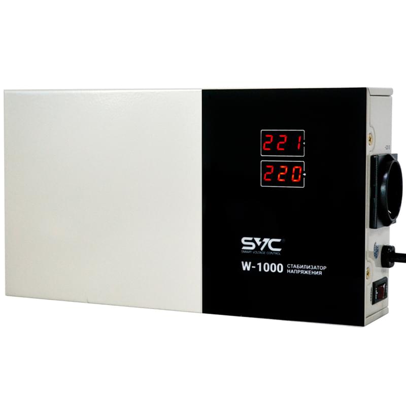 SVC тұрақтандырғышы W-1000, 1000VA/1000Вт, AVR: 140-260В, 1Schuko, LED, 1.35 м (SVC-W-1000) - фото #1, Technodom.kz