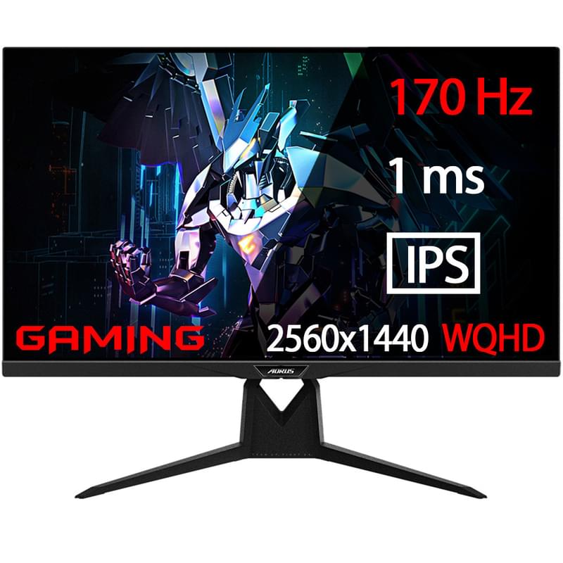 31,5" Gigabyte Aorus FI32Q-EK Ойын мониторы 2560x1440 16:9 IPS 170ГЦ (2HDMI+PD+Type-C) Black - фото #0, Technodom.kz