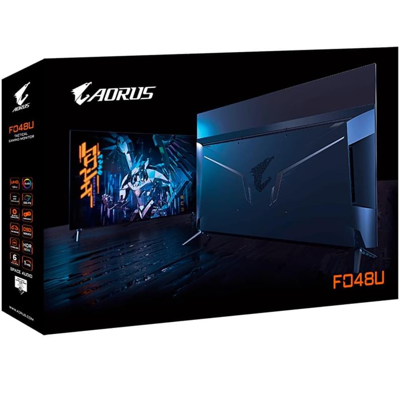 Игровой монитор 47,5" Gigabyte Aorus FO48U-EK 3840x2160 16:9 OLED 120ГЦ (2HDMI+DP+Type-C) Black - фото #6, Technodom.kz