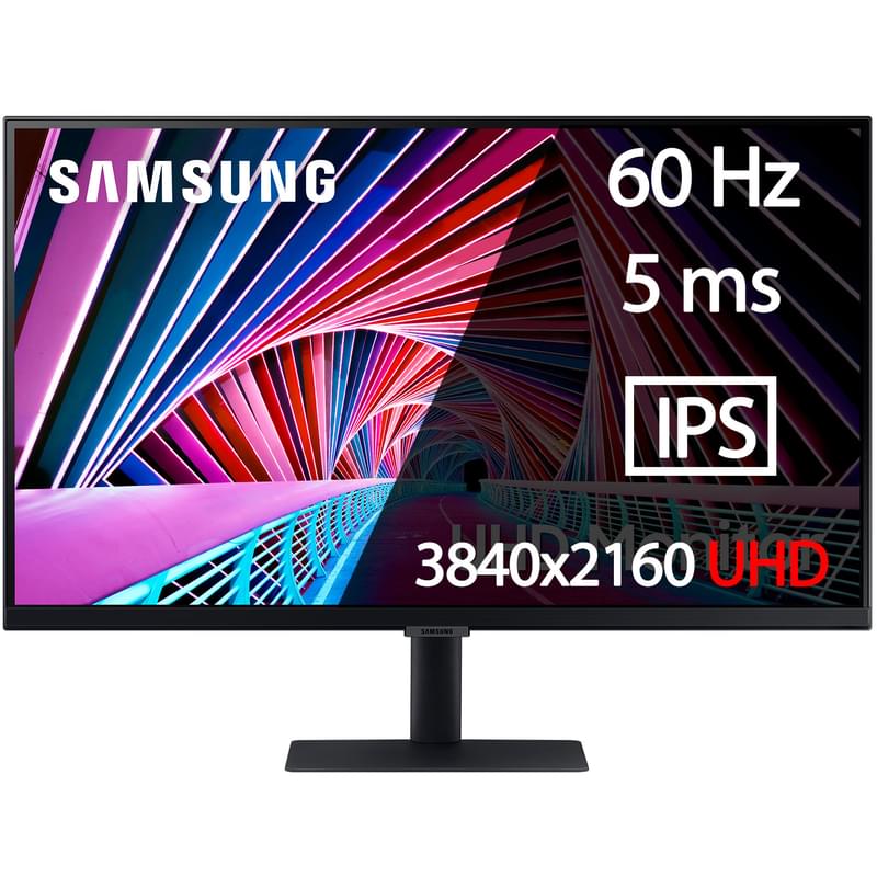 27" Samsung S7 LS27A700NWIXCI Мониторы 3440x2160 16:9 IPS 60ГЦ (HDMI+DP) Black - фото #0, Technodom.kz