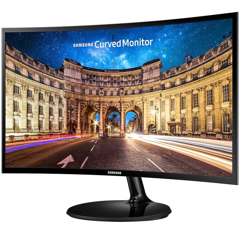 23,5" Samsung LC24F390FHIXRU Мониторы 1920x1080 16:9 VA 60ГЦ (HDMI+D-Sub) Curved Black - фото #2, Technodom.kz