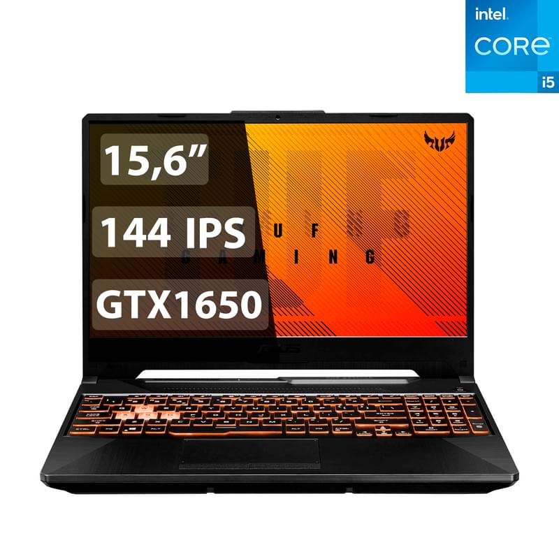 Игровой ноутбук Asus TUF Gaming F15 i5 10300H / 8ГБ / 512SSD / GTX1650 4ГБ / 15.6 / DOS /  (FX506LHB-HN323) - фото #0, Technodom.kz