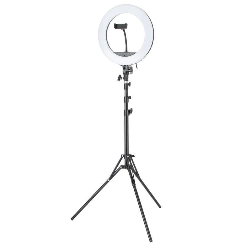 Кольцевая лампа Neo-14S форма треноги, 1 слот для смартфона, 34W (HQ-14S Tripod) - фото #2, Technodom.kz