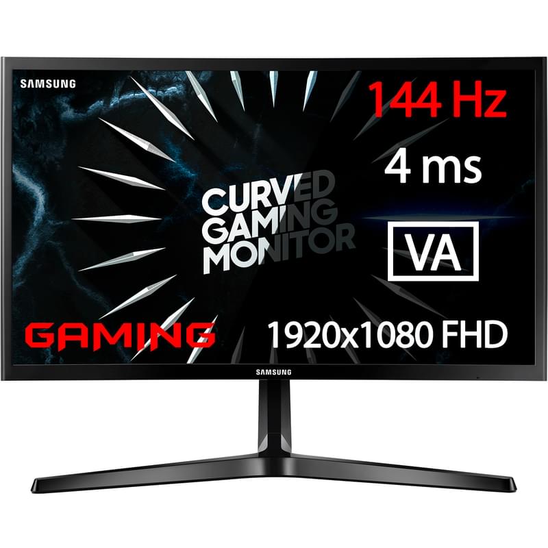 Монитор Игровой 24" Samsung LC24RG50FZIXCI 1920x1080 16:9 VA 144ГЦ (2HDMI+DP) Curved Black - фото #0, Technodom.kz