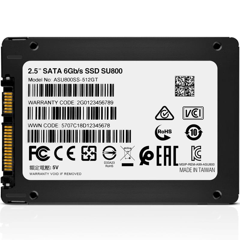 Внутренний SSD 2.5" 7мм 1TB ADATA Ultimate SU800 SATA-III 3D TLC (ASU800SS-1TT-C) - фото #2, Technodom.kz